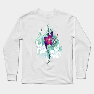 Purple flower ( Abstract flower ) Long Sleeve T-Shirt